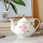 「锦瓷南瓜壶 · Blooming Gourd」 — 500ml High Gourd-Shaped White Porcelain Teapot (Colorful Floral Pattern · Heat-Resistant Ceramic · Home & Office Use) - Image 4