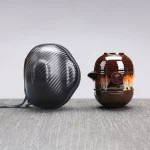 Portable ceramic teapot gaiwan with 2 cups a tea sets,Chinese portable travel tea set drinkware,Beautiful and easy teapot kettle - Image 2