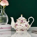「蔷薇瓷壶 · Rosebridge」 — 900ml European Ceramic Teapot (English Afternoon Tea Style · Heat-Resistant Porcelain · High-Capacity Coffee & Tea Kettle) - Image 4