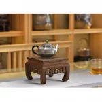 Silver pot 999 sterling silver handmade tea set Japanese retro teapot kettle home tea ceremony Kungfu tea set 120ml