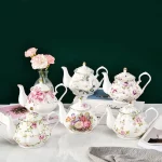 「蔷薇瓷壶 · Rosebridge」 — 900ml European Ceramic Teapot (English Afternoon Tea Style · Heat-Resistant Porcelain · High-Capacity Coffee & Tea Kettle) - Image 2
