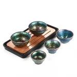 PINNY Kiln Change Colorful Teacups Pigmented Jianzhan Kung Fu Tea Cups Environmentally Friendly Tea Bowl Drinkware - Image 5