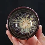 1pc Kiln Change China Ceramic Tea Cup Temmoku Glaze Porcelain Kung Fu Cups Set Pottery Jianzhan Drinkware Tableware Wholesale - Image 3