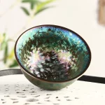 PINNY Kiln Change Colorful Teacups Pigmented Jianzhan Kung Fu Tea Cups Environmentally Friendly Tea Bowl Drinkware