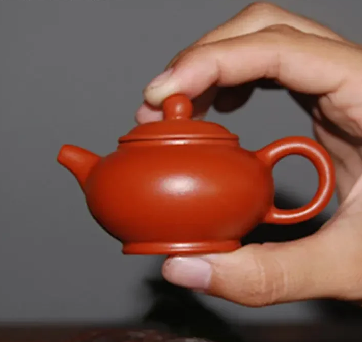 kf-S0eb4403e3ff04d968c74507287206b04i 「掇只壶 · Mini Duo Zhi」 — <100ml Handmade Yixing Purple Clay Teapot (Zhu Mud · Miniature Duo Zhi Form · Folk Artist Work) - Image 1