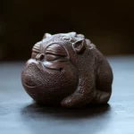 Yixing Original Ore Purple Clay Tea Pet Three-legged Golden Toad Gold-tongued Beast Pixiu Small Ornament Sculpture Ceramic Tea