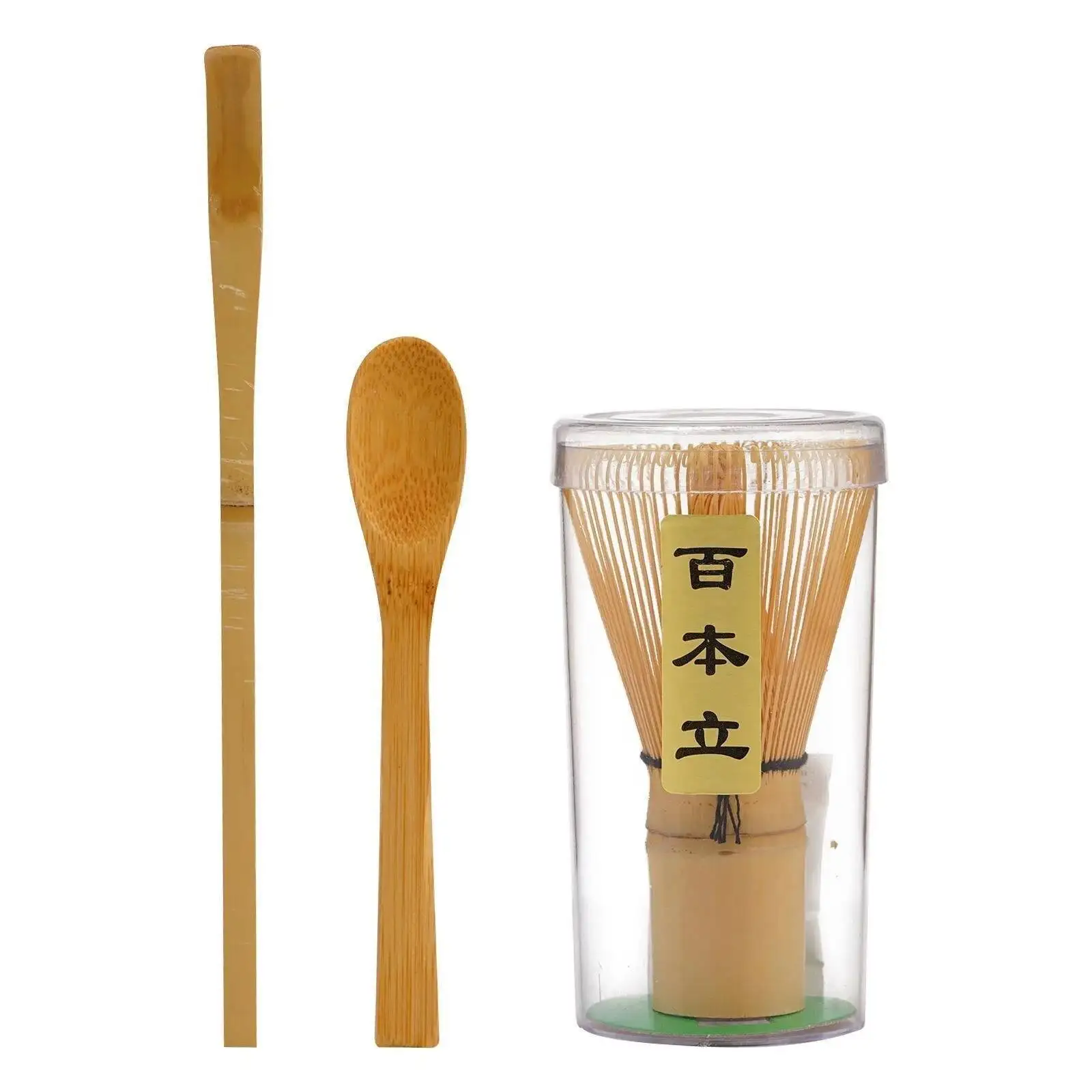 kf-S14f349c3822146e2a8c01157c8c6bdd2C tea spoon set Matcha Set Bamboo Tranditional Tea Sets Home Tea-making Tools Accessories pp resin tea whisk tea brush - Image 1