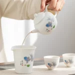 Ceramic Teapot Ceramic Whiteware Single Teapot Flower Tea Black Small Tea Making Device Tea Pots - Image 3