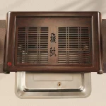 Factory supply ebony tea tray traditional kongfu tea board black tan mu tea table for home and office use - Image 5