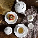 「巴洛克美人肩壶组 · Baroque Bloom」 — Ceramic Teapot & Coffee Set (Meirenjian Teapot · Baroque-Inspired Relief · European Afternoon Tea Style) - Image 2