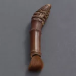 Vintage Carbonized Bamboo Root Teapot Pen Long Handle Easy To Clean Teaware Cleaning Brush Chinese Style Portable Teapot Brush - Image 4