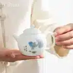 Ceramic Teapot Ceramic Whiteware Single Teapot Flower Tea Black Small Tea Making Device Tea Pots