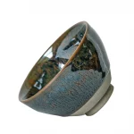 Luxury Large Jian Zhan Tea Cup Set - Elegant Ceramic Tea Utensils with Ink Feather Floral Design - Perfect Single Master Cup - Image 5