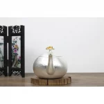 「西施壶 · Shimmer Grace」 — 250ml Handmade 999 Sterling Silver Teapot Set (Xishi Form · Japanese Retro Style · Gongfu Tea Ceremony) - Image 3