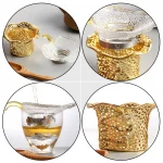 1Set Creative Metal Tea Strainer Heat-Resistant Leaf Shaped Filter Adornment Home Accessory Metal Tea Strainer - Image 6