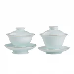 Porcelain Kiln Fire Handmade Jingdezhen High-End Ceramics Bluish White Cover Teacup Single Non-Scald Gift Box - Image 5