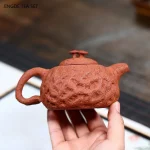 「赤岩壶 · Crimson Terrain」 — 200ml Handmade Yixing Red Clay Teapot (Raw Ore Zisha · Irregular Sculpted Form · Modern Organic Aesthetic) - Image 3