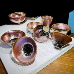 Jianyang Yao Bian Purple Gold Jian Zhan Master Cup - Handmade Original Clay Ceramic Tea Cup for Chinese Tea Ceremony - Unique Gl