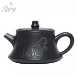 「远柱壶 · Far View Column」 — 230ml Handmade Yixing Purple Clay Teapot (Original Vermilion Clay · Reduction Fired · Engraved Calligraphy · Column Base Form) - Image 5