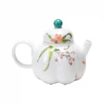 「锦瓷南瓜壶 · Blooming Harvest」 — 280ml Hand-Painted Pumpkin-Shaped Ceramic Teapot (China Porcelain · Deep Infuser · Floral Motif · Multi-Occasion Gift Teaware) - Image 5