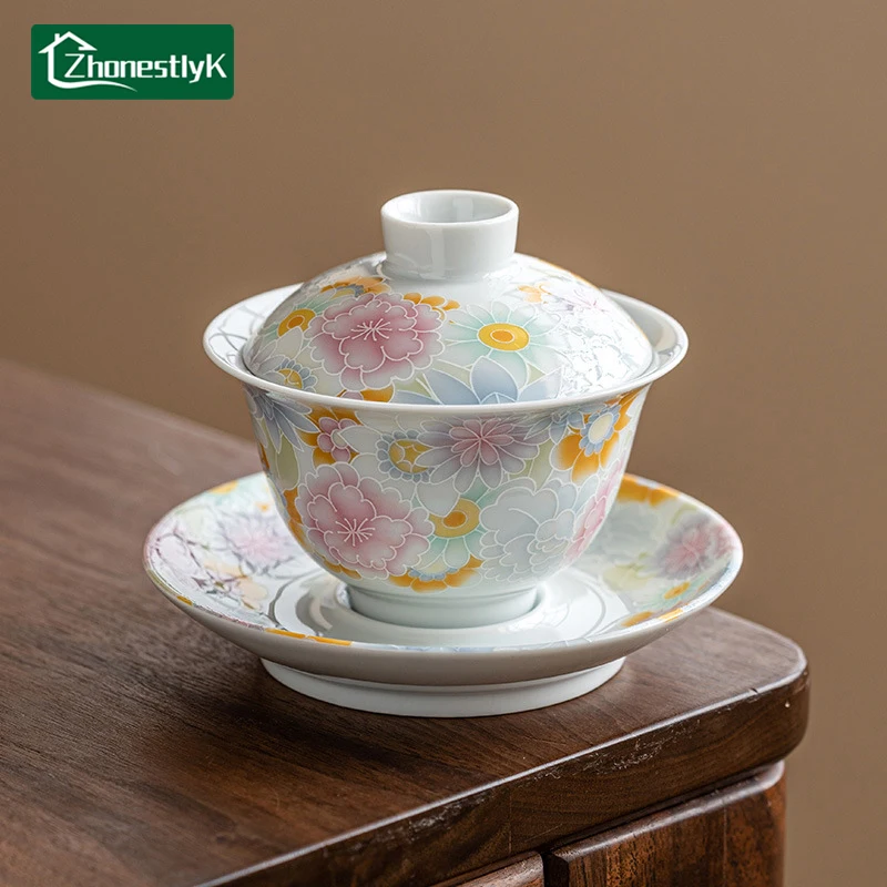 kf-S5819e365596645f58ad1908a98234f93I Light Luxury Antique Glazed Tea Cup Set Home Ceramic Kung Fu Tea Cups Chinese Afternoon Tea Set Drinkware - Image 1