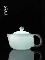 「冰玉西施壶 · Frostlight」 — 150ml Ice-Type Jade Porcelain Teapot (Plain-Fired Finish · Xishi Form · 2025 Edition · Fengming Lid)