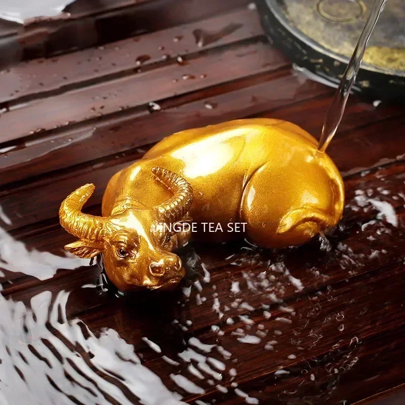 kf-S5bcc764a24924f0cb4b99972bf6115b1o Resin color changing tea animal cow accessories Home office tea Pet decoration Toy tea set accessories - Image 1