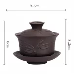 Tea Set Clay Teapot Covered Bowl Teacup Large Covered Bowl Household Tea Bowl Tea Brewing Accessories - Image 6