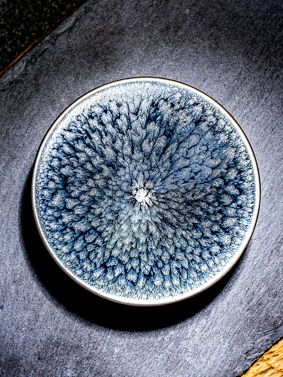 kf-S62bde0186505483b9cc2f47c907084a0T Baihua Jianzhan Tea Cup Set, Pure Handmade, Ceramic Kiln, Tianmu Tea Cup, Single Master Cup, Large Tea Bowl - Image 1