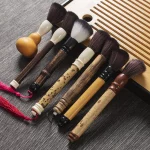 1Pc bamboo Tea Brush Creative Tea pen Tea accessories manually bamboo Crafts Tea Tray Cleaning Brush