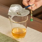 Tin Tea Strainer Set Filter Net Kung Fu Tea Accessories Creative Handmade Leaf Filter Tea Infuser