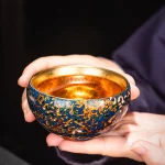 Hand Painted Tea Cup with Large Paint, Teacup Master Cup, High Grade Gift Tea Cup, Light and Luxurious Household