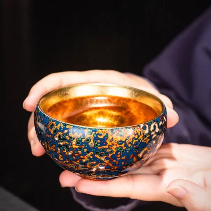 Hand Painted Tea Cup with Large Paint, Teacup Master Cup, High Grade Gift Tea Cup, Light and Luxurious Household