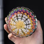 Peacock Tea Cup 140ml Colorful High-quality Ceramic Master Cup Antique Kiln Meditation Teacup Household Small Tea Bowl - Image 5