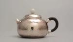 「文旦壶 · Pomelo Form」 — 160ml Handmade 999 Sterling Silver Teapot (Pomelo-Inspired Shape · Gongfu Brewing · Small Household Silver Pot)