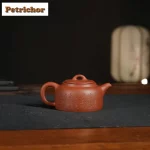 「井栏龙韵 · Well Fence Harmony」 — 240ml Handmade Yixing Purple Clay Teapot | Well Fence Form · Raw Ore Red Leather Dragon Mud · Zisha Gongfu Tea Set - Image 2