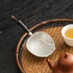 Purple Bamboo Handle Net Bag Tin Tea Strainer Fair Cup Filter Home Heat Insulation Anti-scald Tea Filter Net Teaware Accessories - Image 2