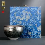 High-End Guocong Jianyang Jianzhan Tea Cup Handmade Oil Drops Temmoku Large Size Ceramic Kung Fu - Image 4