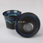 Creative Handmade Ceramic Tea Strainer Tea Leaking Holder Chinese Tea Set Supplies Blue Tea Filter Tea Ceremony Accessories