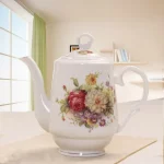 「福瓷禄壶 · Fortuna Bloom」 — 1.5L British Bone China Teapot (European Gourd Form · Colorful Pattern · Afternoon Tea & Coffee Service) - Image 4