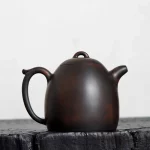 「宁陶素韵 · Nixing Serenity」 — 180ml Handmade Nixing Pottery Teapot | Luxury Ceramic Infuser Pot with Built-In Strainer · Tea Soaking Kettle · Drinkware Collection