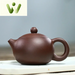 「素影如珠 · Pearlshade」 — 100ml Boutique Yixing Purple Clay Teapot | Xi Shi Form with Ball-Shaped Infuser · RI ONIY Folk Artisan Edition