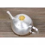 「西施壶 · Shimmer Grace」 — 250ml Handmade 999 Sterling Silver Teapot Set (Xishi Form · Japanese Retro Style · Gongfu Tea Ceremony) - Image 6