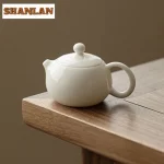 「羊脂玉瓷壶 · Cloudglow」 — 90ml Sheep Fat Jade Porcelain Teapot (Handmade Miniature Gongfu Pot · Built-in Filter · Household & Travel-Friendly Brewing Vessel) - Image 4