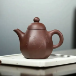 「思亭壶 · Pavilion Hex」 — 180ml Handmade Yixing Purple Clay Teapot (Raw Ore Purple Mud · Si Ting Form · Hexagonal Pavilion Style)
