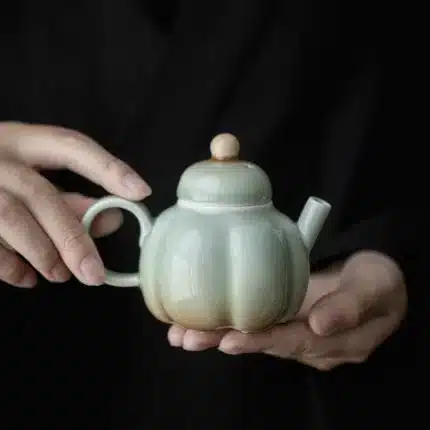 Pumpkin Celadon Ceramic Kettle Teapot Tea Ceremony Set Milk Oolong Tea Tie Guan Yin Jasmine Antique Teaware Type