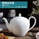 「巴洛克美人肩壶组 · Baroque Bloom」 — Ceramic Teapot & Coffee Set (Meirenjian Teapot · Baroque-Inspired Relief · European Afternoon Tea Style) - Image 6