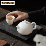 High-end Ice Jade Porcelain Teapot Luxury Tea Infuser Pot Household Tea Brewing Kettle with Ball Hole Tableware Supplies Craft - Image 4