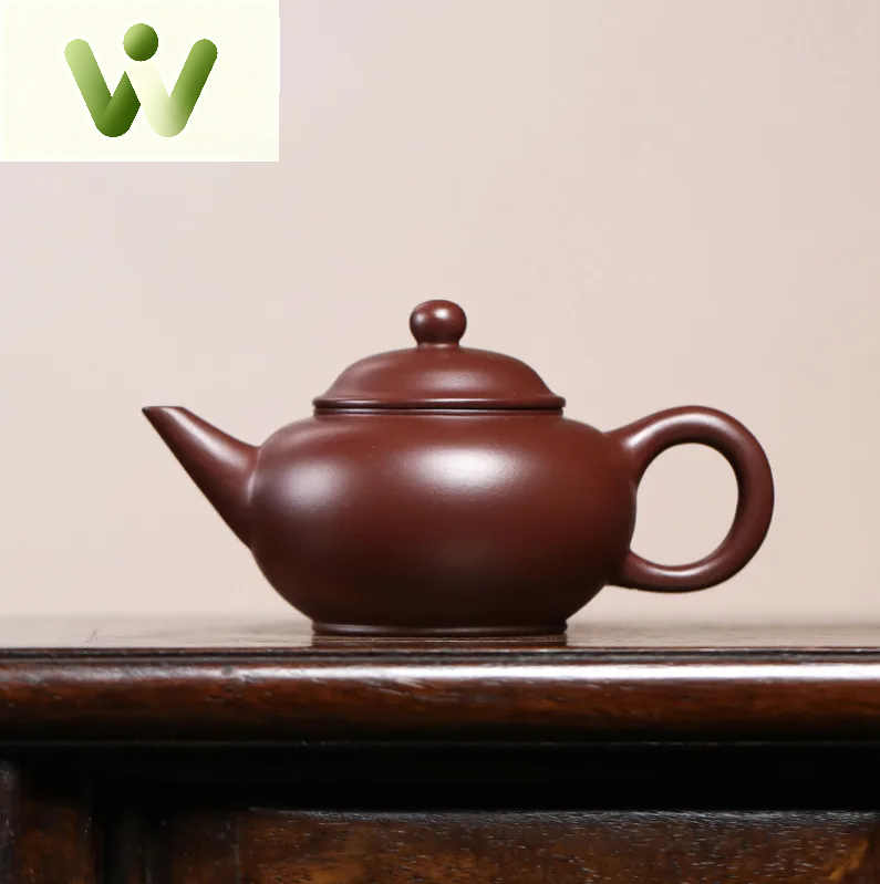 kf-S93655be57c3143018d6097c64bc971d18 「紫泥映真 · Retro Xi Shi」 — 140ml Handmade Yixing Purple Clay Teapot | Classic Xi Shi Form with Raw Ore Purple Mud · Gongfu Tea Set Decoration - Image 1
