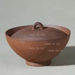 Vintage Ceramic Coarse Ceramic Old Rock Mud Chinese style Tea Cover Bowl Household Single Anti scald Tea Maker